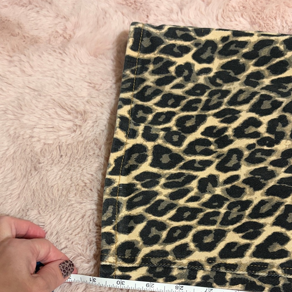 Leopard Print Flare & Wide Leg Jeans - Picture 8 of 12